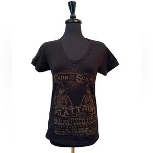 Serpentine V Neck Tattoo Tee